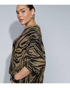 ASOS Asos Design Curve Seam Detail Batwing Jumper - Multicolour