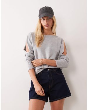 Mango Teen Long Sleeve Knitted Top - Blue
