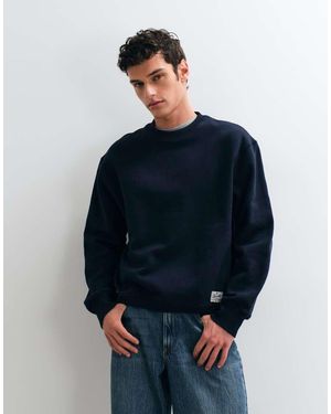 ASOS Premium Heavyweight 400gsm Relaxed Crew Neck Sweatshirt - Blue