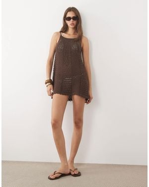 ASOS Crochet Mini Dress - Natural