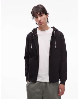Tommy Hilfiger Essential Logo Zip Through Fleece - Black