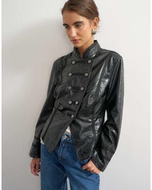 TOPSHOP Giacca Stile Militare - Blu