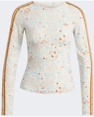 adidas Originals Summer Glow Mesh Graphics Long Sleeve - White