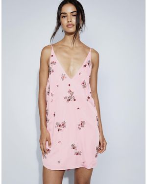 ASOS Cluster Embellished Shift Mini Dress - Pink