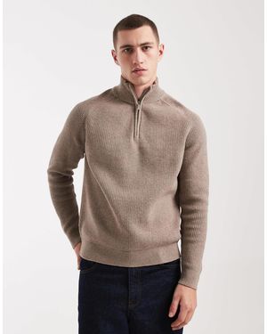 Threadbare – gerippter pullover aus baumwollmix - Grau