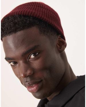 ASOS Mini Geribbelde Vissersbeanie - Bruin