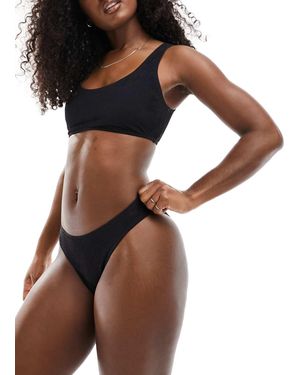 Champion – gekräuselte bikinihose - Schwarz
