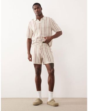 ASOS – strick-shorts - Natur