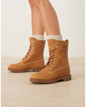 Timberland Scarponcini Stringati Da 8" Impermeabili - Neutro