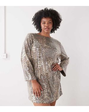 Noisy May Open Back Sequin Mini Dress - Multicolour