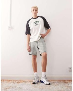 Aape By A Bathing Ape Aape By A Bathing Ape Logo Denim Shorts - Pink