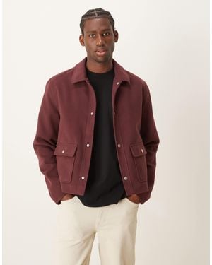 ASOS – kurze harrington-jacke - Rot
