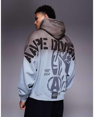 Aape By A Bathing Ape Aape By A Bathing Ape Oversized Pullover Hoodie - Grey
