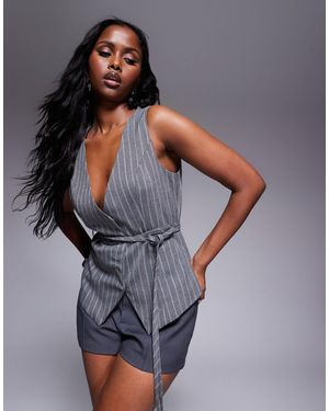 In The Style X natalya wright – exklusive, elegante weste - Grau