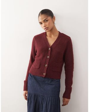 Monki Gilet à poches avant - bordeaux - Rouge