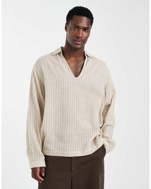 ASOS Oversized Overhead Stripe Shirt - White