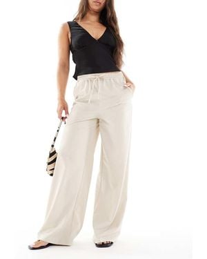 Wednesday's Girl Wide Leg Slouchy Trousers - White