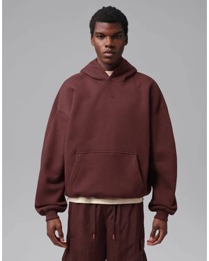 Nike Jordan brooklyn hoodie oversize en molleton à enfiler - Rouge