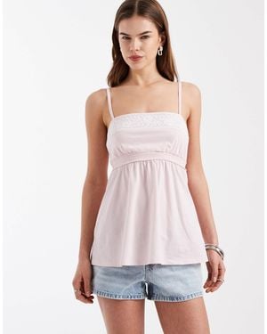 Hollister Lace Trim Babydoll Cami - White