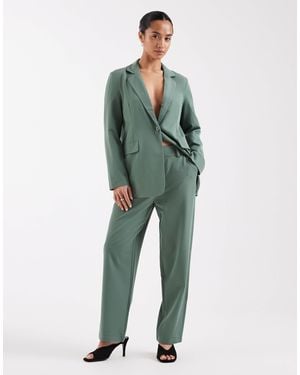 Vero Moda Straight Leg Tailored Trouser Co-ord - Green