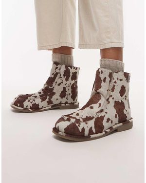 Bronx Botas Con Estampado De De Ante Fluffy Cosy De -Amarillo - Neutro