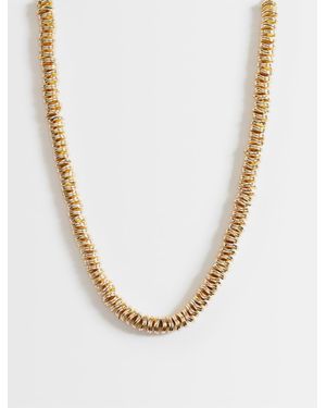 ASOS Grove Ketting Met Gesmolten Schakels - Wit