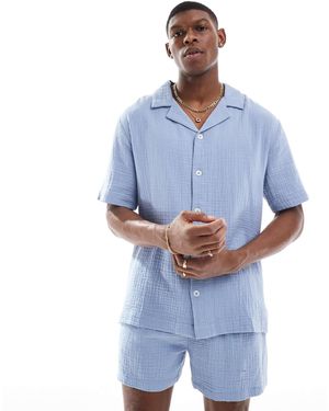 Goldsboro Pocketed Revere Shirt - Blue