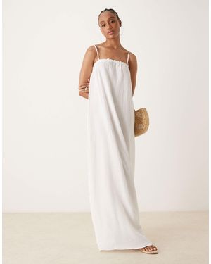 JDY Tall Cheesecloth Sleeveless Maxi Dress - Natural