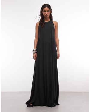 Weekday – halbtransparentes maxikleid - Schwarz
