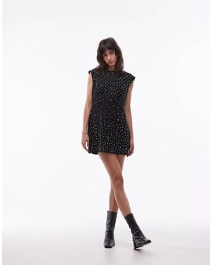 AllSaints Tamara Embellished Mini Dress - White