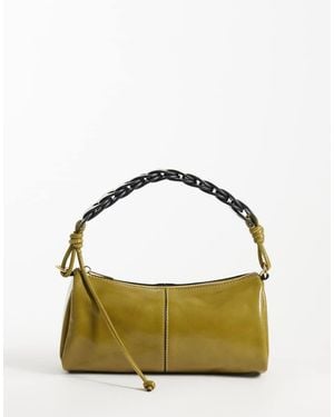 ASOS Woven Handle Cylinder Clutch - Green