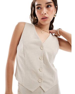 Mango Gilet Con Bottoni Sul Davanti - Bianco