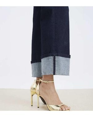 River Island Wide Fit Closed Back Open Toe Heels - Blue