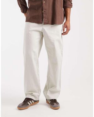 Gap Pull On Linen Mix Trousers - Natural