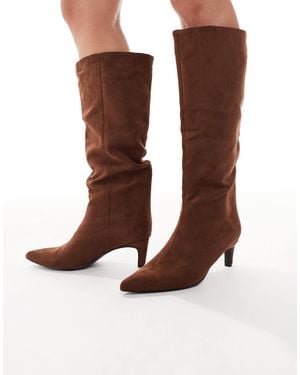 New Look – stiefel aus wildlederimitat - Braun