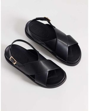 ONLY Sandalias Negras Con Parte Delantera Cruzada De - Negro