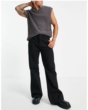 TOPMAN Flared Jeans - Black