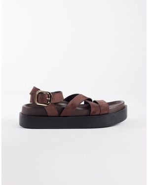 SEQWL – riemchensandalen aus wildlederimitat - Braun