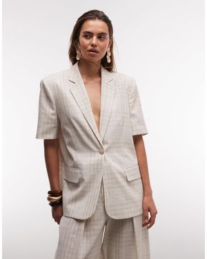 ASOS Shortsleeve Blazer - Natural