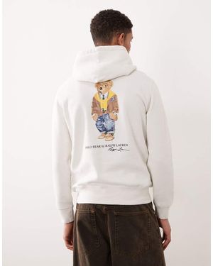 Polo Ralph Lauren Heritage Bear Print Back Print Hoodie - White
