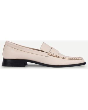 OFF THE HOOK Jacks Square Toe Penny Loafers - White