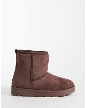 SEQWL Cosy Ankle Boots - Brown