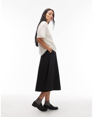 ARKET Pure Cotton Pleated A-line Maxi Skirt - White