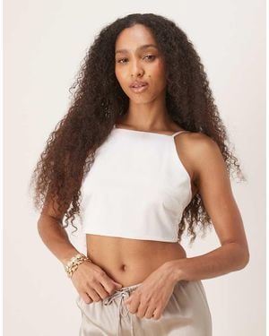NARRATED Tie Back Cami Top - White