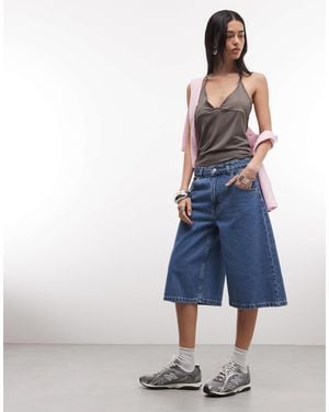 ASOS Longer Bermuda Short - Blue