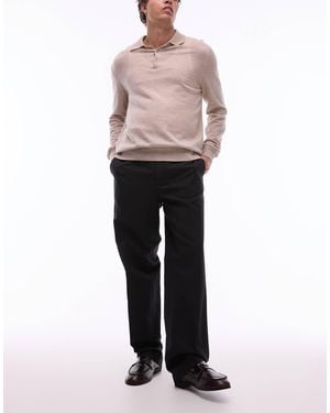 ARKET Relaxed Leg Tailored Pants With Front Press - Blue