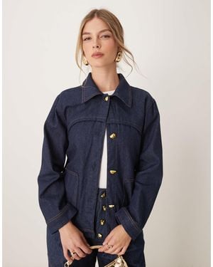 Ghospell Denim Drill Jacket Co-ord - Blue