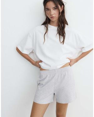 Pull&Bear – sport-shorts - Weiß