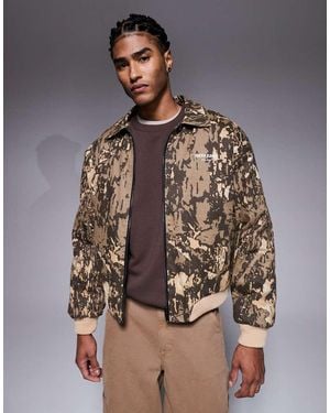 Sixth June Digital Bomber Jacket-multi - Brown