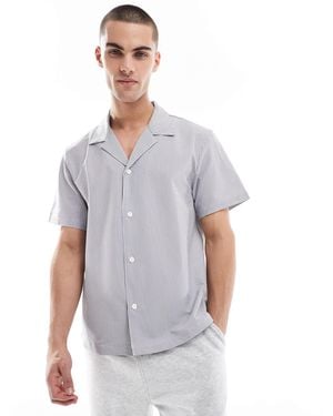 BOSS Boss Seersucker Striped Shirt - Grey